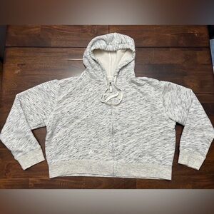 J Crew Vintage Fleece Hooded Full Zip Sweat Jacket Women's size XL